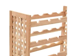 Botellero para 25 botellas madera maciza de nogal 63x25x73 cm ES482751
