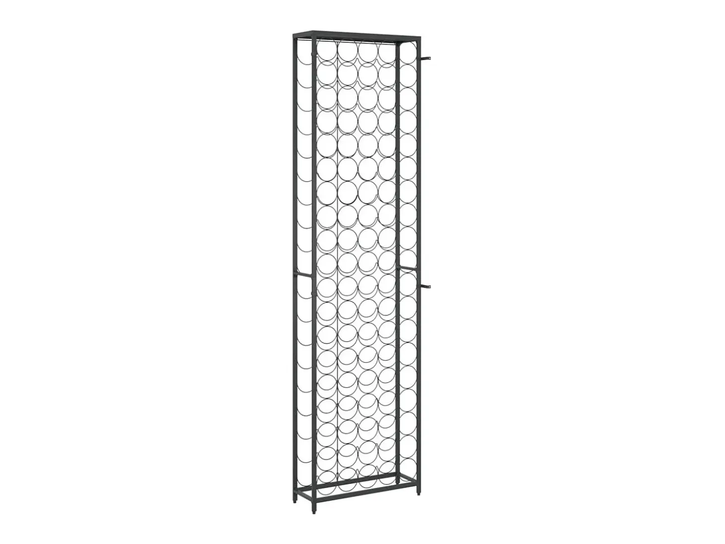 Botellero para 95 botellas hierro forjado negro 54x18x200 cm ES938740