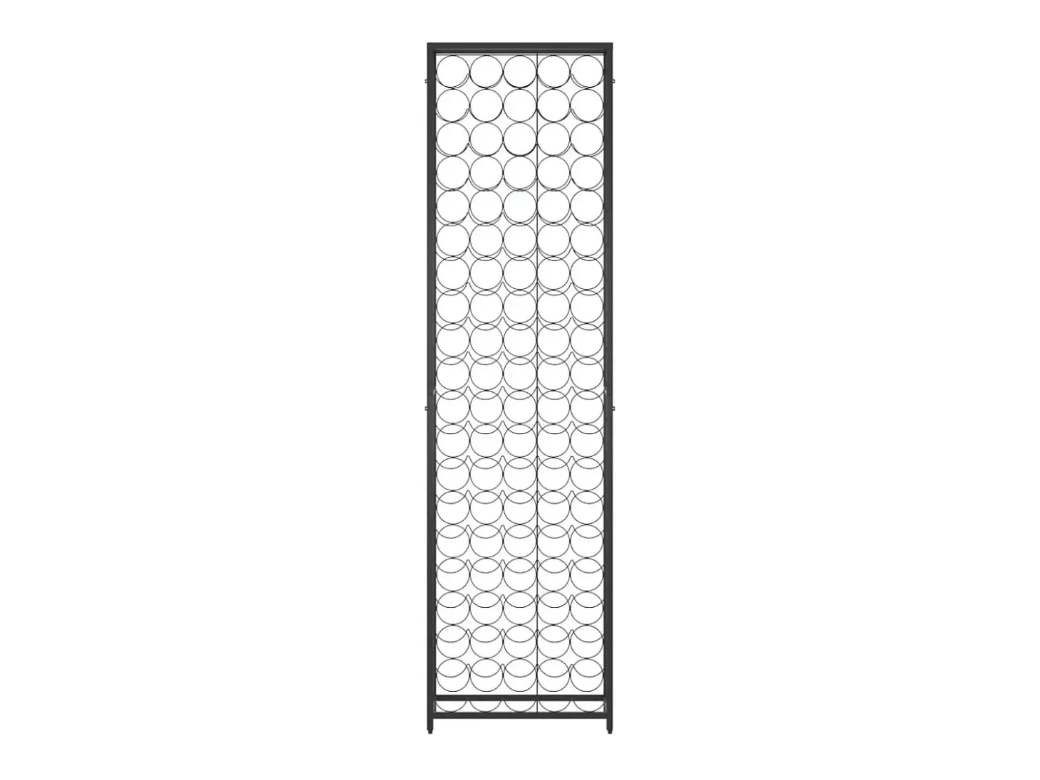 Botellero para 95 botellas hierro forjado negro 54x18x200 cm ES938740