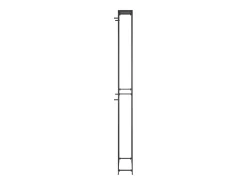 Botellero para 95 botellas hierro forjado negro 54x18x200 cm ES938740