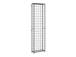 Botellero para 95 botellas hierro forjado negro 54x18x200 cm ES938740