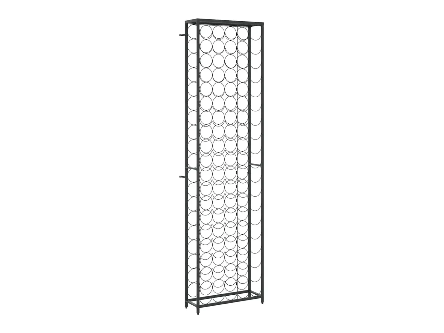 Botellero para 95 botellas hierro forjado negro 54x18x200 cm ES938740