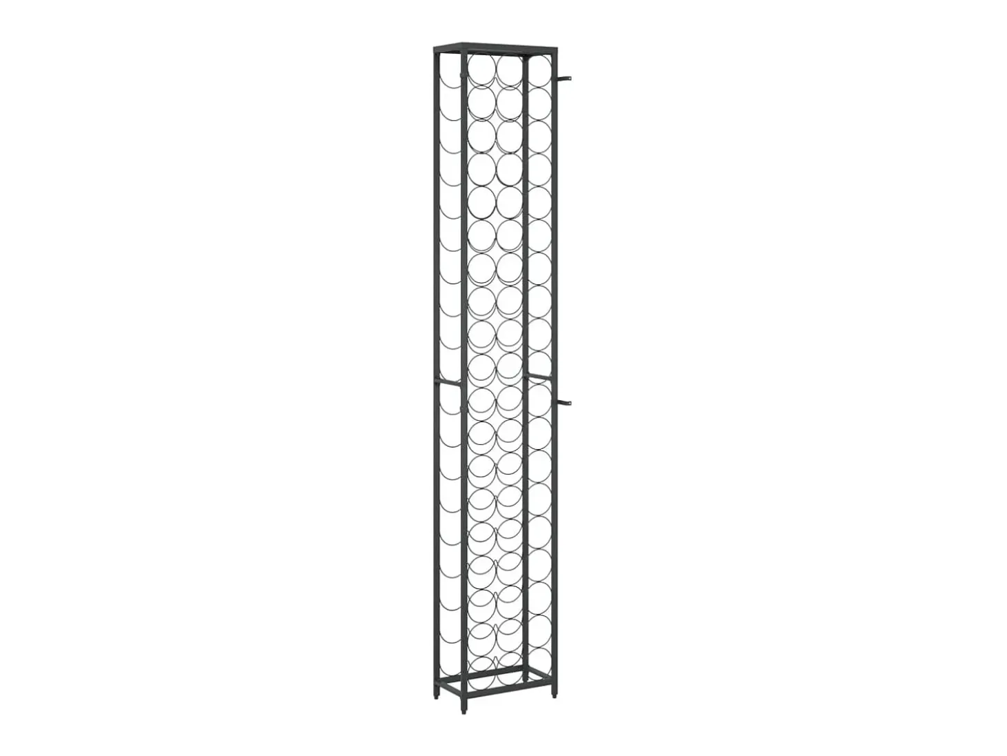 Botellero para 57 botellas hierro forjado negro 34x18x200 cm ES289766
