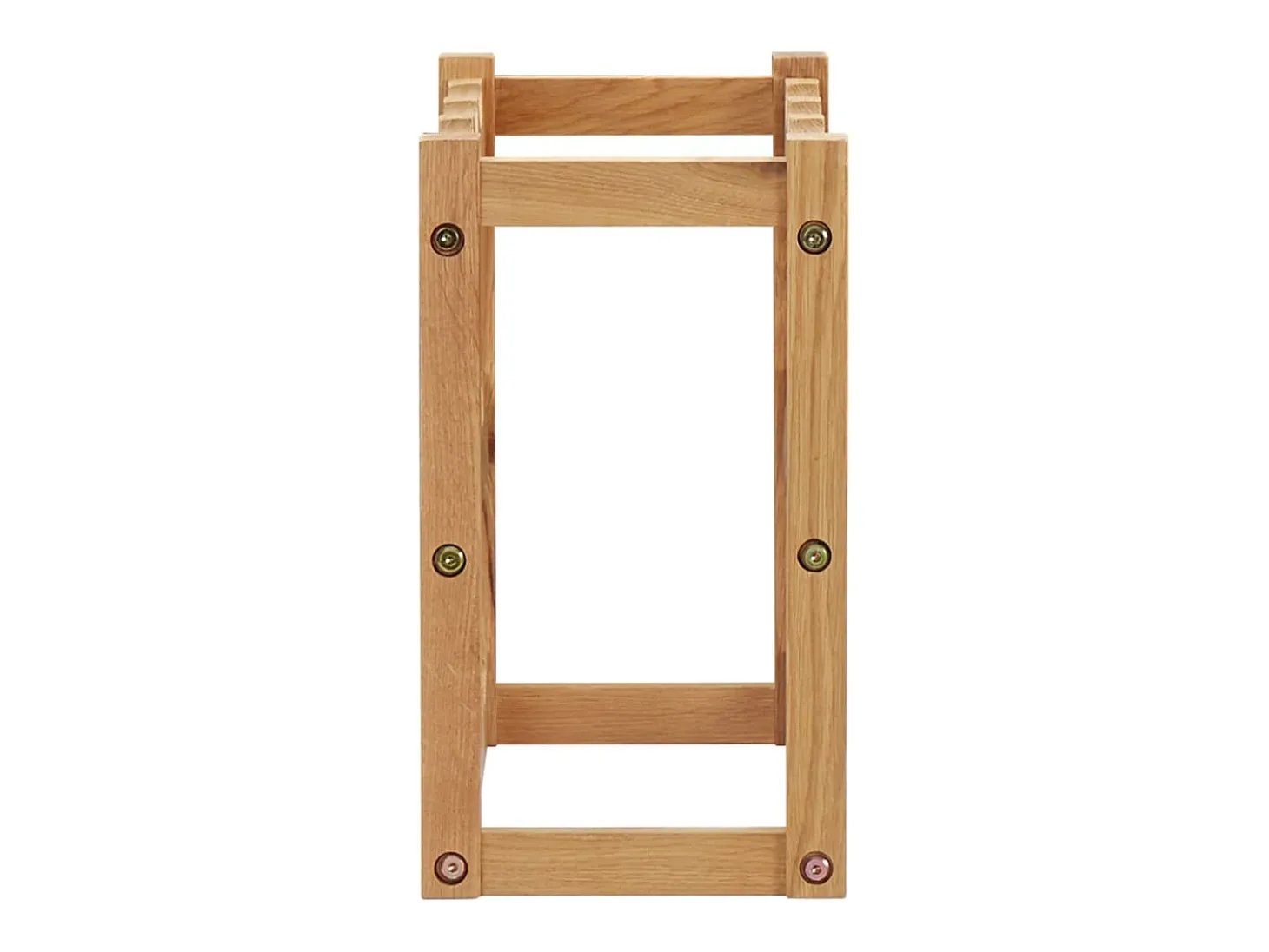 Botellero para 12 botellas madera maciza de roble 47x21x36 cm ES523930