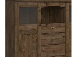 Bufé con vidrio 2 puertas 4 cajones Noé Madera