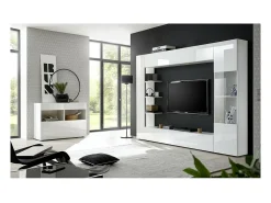 Buffet 1 cajón y 1 puerta abatible, colección SULTANO, color blanco, ideal en tu salón o comedor.