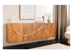 Buffet 180 cm 4 puertas madera tallada natural – Colección SILVA
