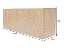 Buffet 180 cm 4 puertas madera tallada natural – Colección SILVA
