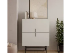 Buffet 4 portes beige 100 cm - Clea