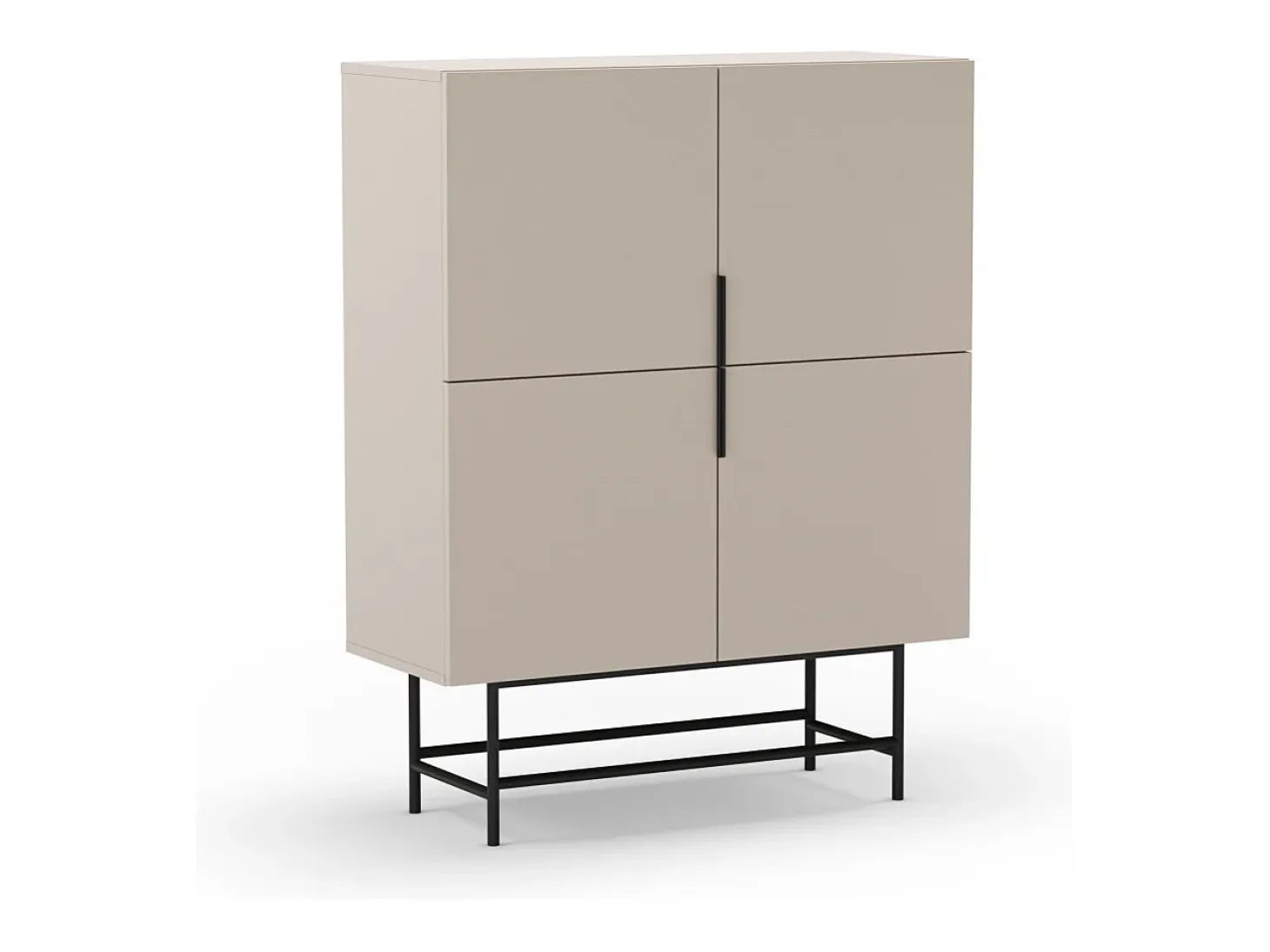 Buffet 4 portes beige 100 cm - Clea