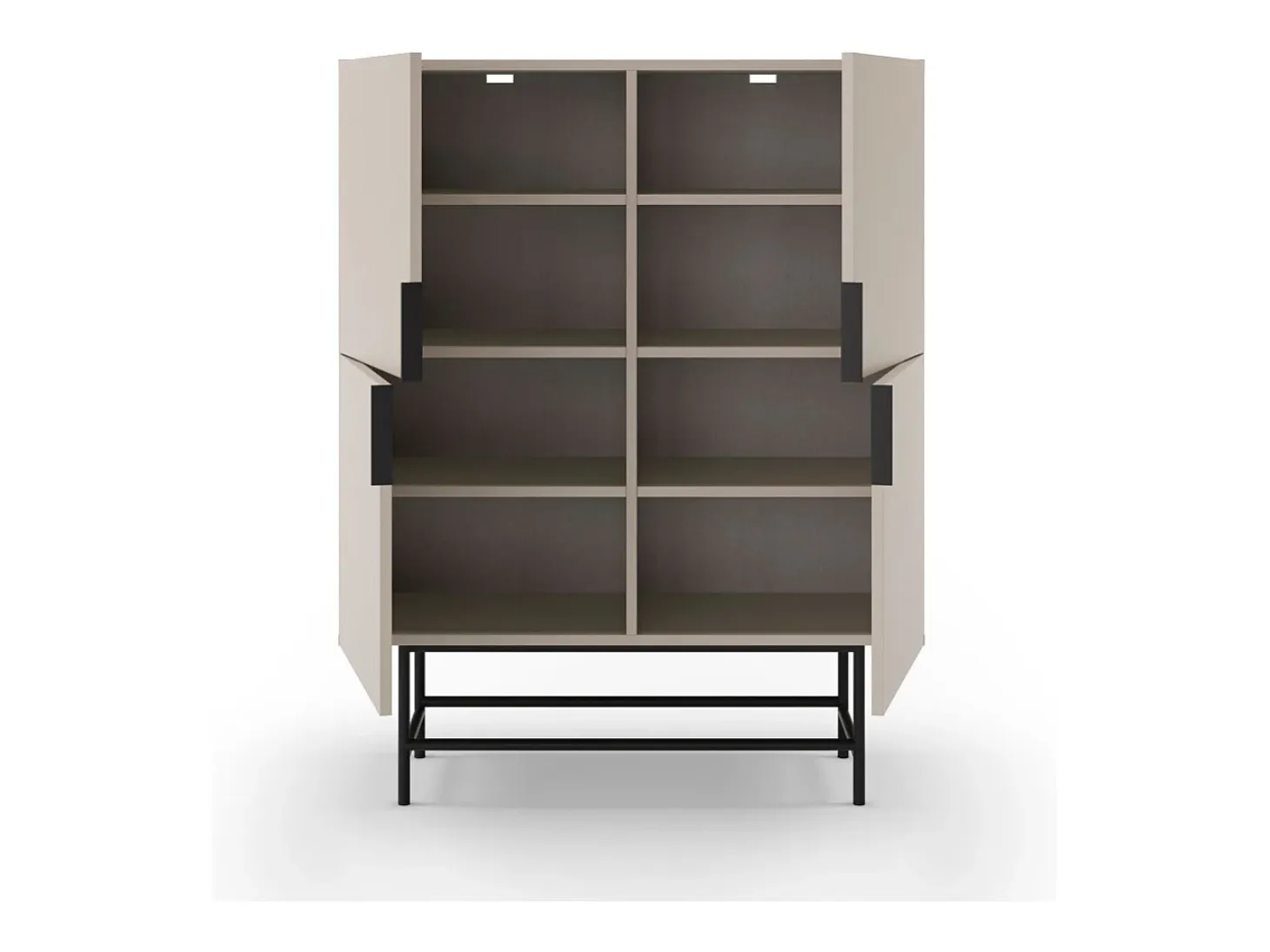 Buffet 4 portes beige 100 cm - Clea