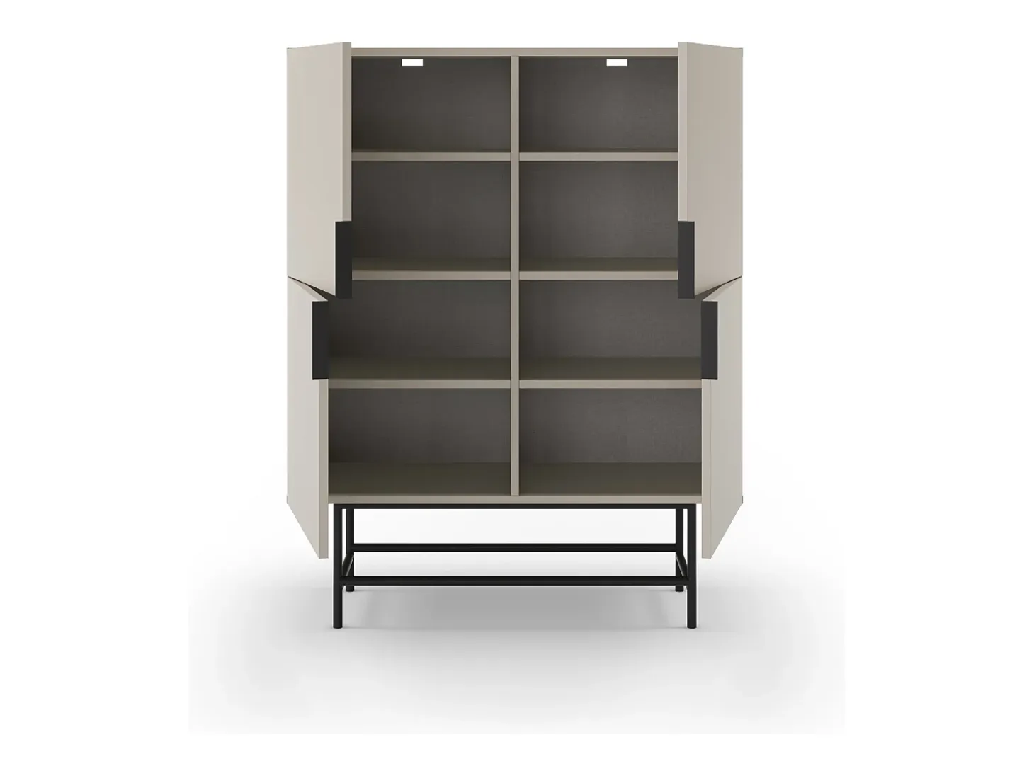 Buffet 4 portes beige 100 cm - Clea