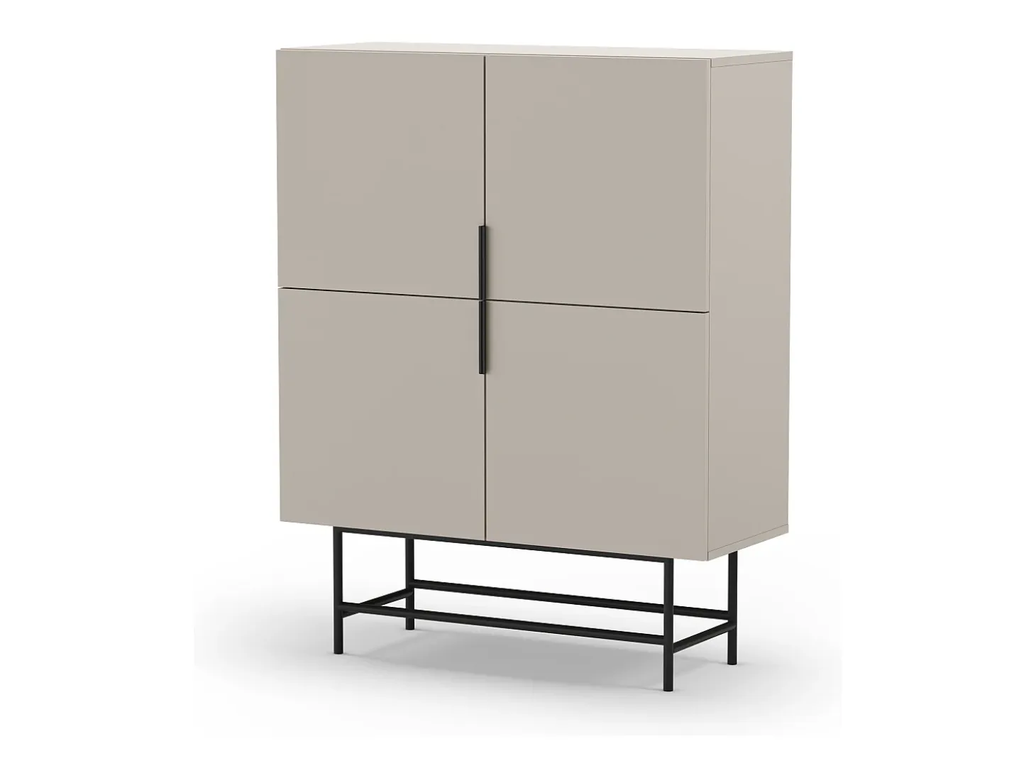 Buffet 4 portes beige 100 cm - Clea