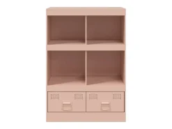 Buffet aparador cómoda armario mueble organizador cocina salón salón alto 67 x 39 x 95 cm acero rosa 02_0035158