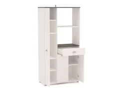 Buffet Asfeld cocina blanco, 2 armarios, 1 cajón, 180x90x40 cm.