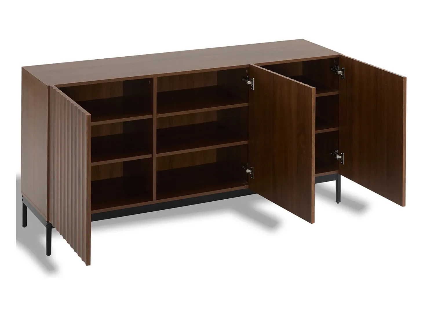 Buffet moderno 150×40×80 cm - con 3 puertas - marrón