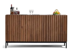 Buffet moderno 150×40×80 cm - con 3 puertas - marrón