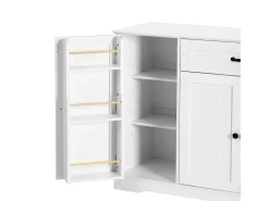 Buffet moderno 107x40x83.4cm - con 3 puertas y 1 cajón - con estantes ajustables - Blanco