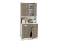 Buffet Oma haaus, Roble Sonoma Oscuro/Blanco, L 84 cm