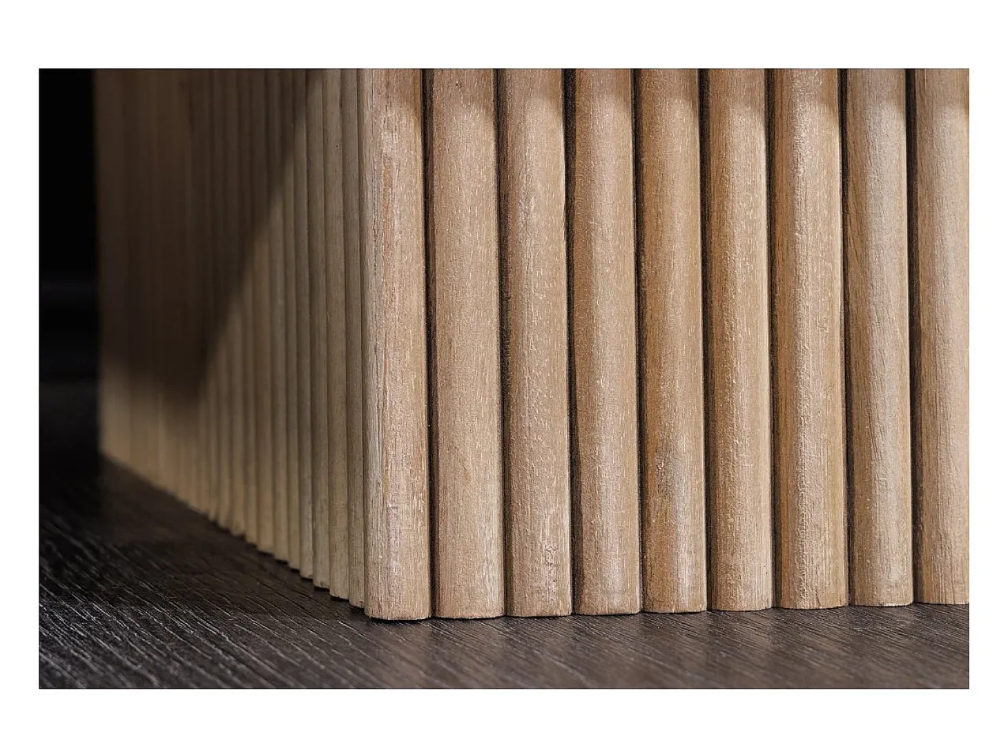Buffet ORINO 170 cm – Madera maciza de mango blanqueado – Estilo Art Déco