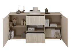 Buffet SCENA – L181 x H84 x P42 cm – 2 puertas + 2 cajones + nicho – Color Cachemira