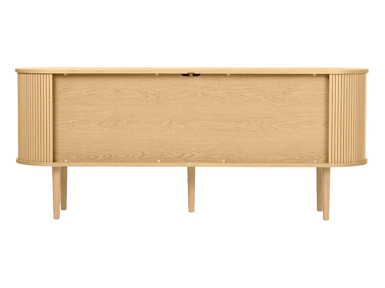 Buffet vintage madera clara de roble con almacenamiento 2 puertas correderas L180 cm EPIC