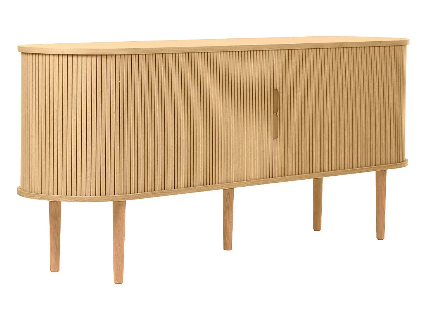Buffet vintage madera clara de roble con almacenamiento 2 puertas correderas L180 cm EPIC