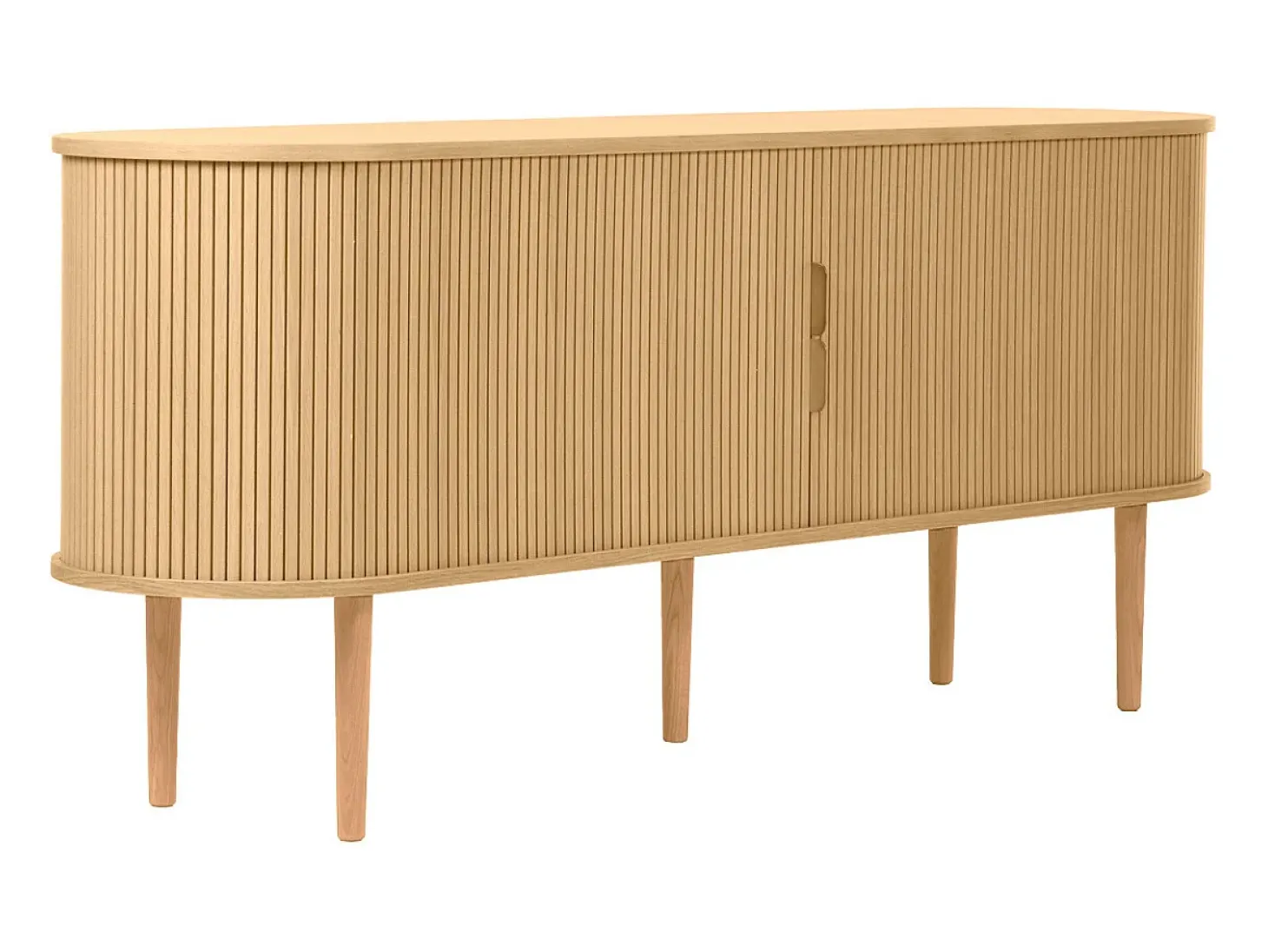 Buffet vintage madera clara de roble con almacenamiento 2 puertas correderas L180 cm EPIC