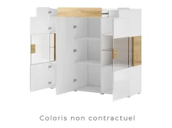 Buffet XL150cm colección OHIO. Iluminación LED integrada. Color gris antracita y roble.