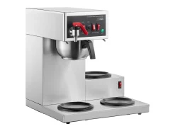 Cafetera de Filtro SucceBuy Comercial 12 Tazas con 3 Jarras y Placas Calefactoras, Toma de Agua Automática para Restaurante, Oficina, Cafetería