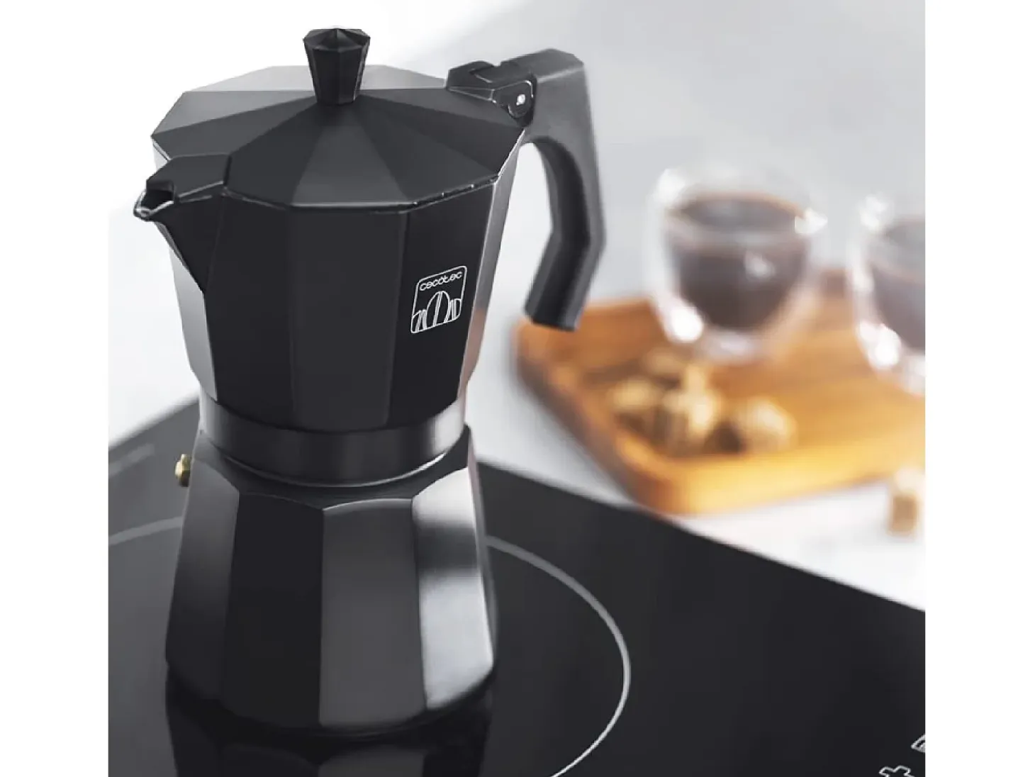 Cafetera italiana Cecotec Mokclassic 300 3 tazas aluminio fundido negro