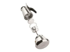 Cafetera Italiana Pezzetti SteelExpress 2 Tazas Acero Inoxidable Azul Índigo Todos los Fuegos Inducción