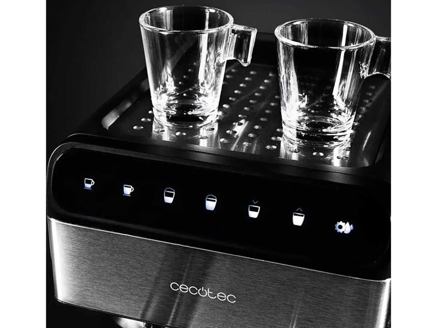 Cafetera semiautomática Cecotec Power Instant-ccino 20 Touch Nera 1350W 20 bares negro/inox