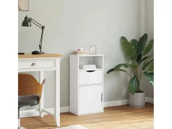 Cajonera auxiliar ODDA blanca 40x24x79 cm madera maciza de pino