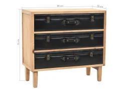 Cajonera de madera maciza de abeto 80x36x75 cm