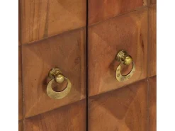 Cajonera marrón miel 70x35x70 cm madera maciza acacia