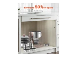 Calentadores de Comida SucceBuy Juego de 4 Calentadores de Bufé Redondos de 4.7 L, con Tapa, con 4 Cuencos de Gran Capacidad, Tapa y Pinzas, Ideal para Bufés