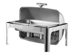 Calentadores de Comida SucceBuy Juego de Calientaplatos Rectangular de Acero Inoxidable de 8.5 L con Bandeja Grande