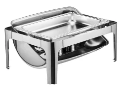 Calentadores de Comida SucceBuy Juego de Calientaplatos Rectangular de Acero Inoxidable de 8.5 L con Bandeja Grande