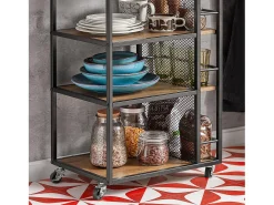 Camarera Carrito de Servir Multiusos con 1 Cajón 3 Estantes y Estantes Laterales 50 x 37 x 87 cm FKW99-N SoBuy ES