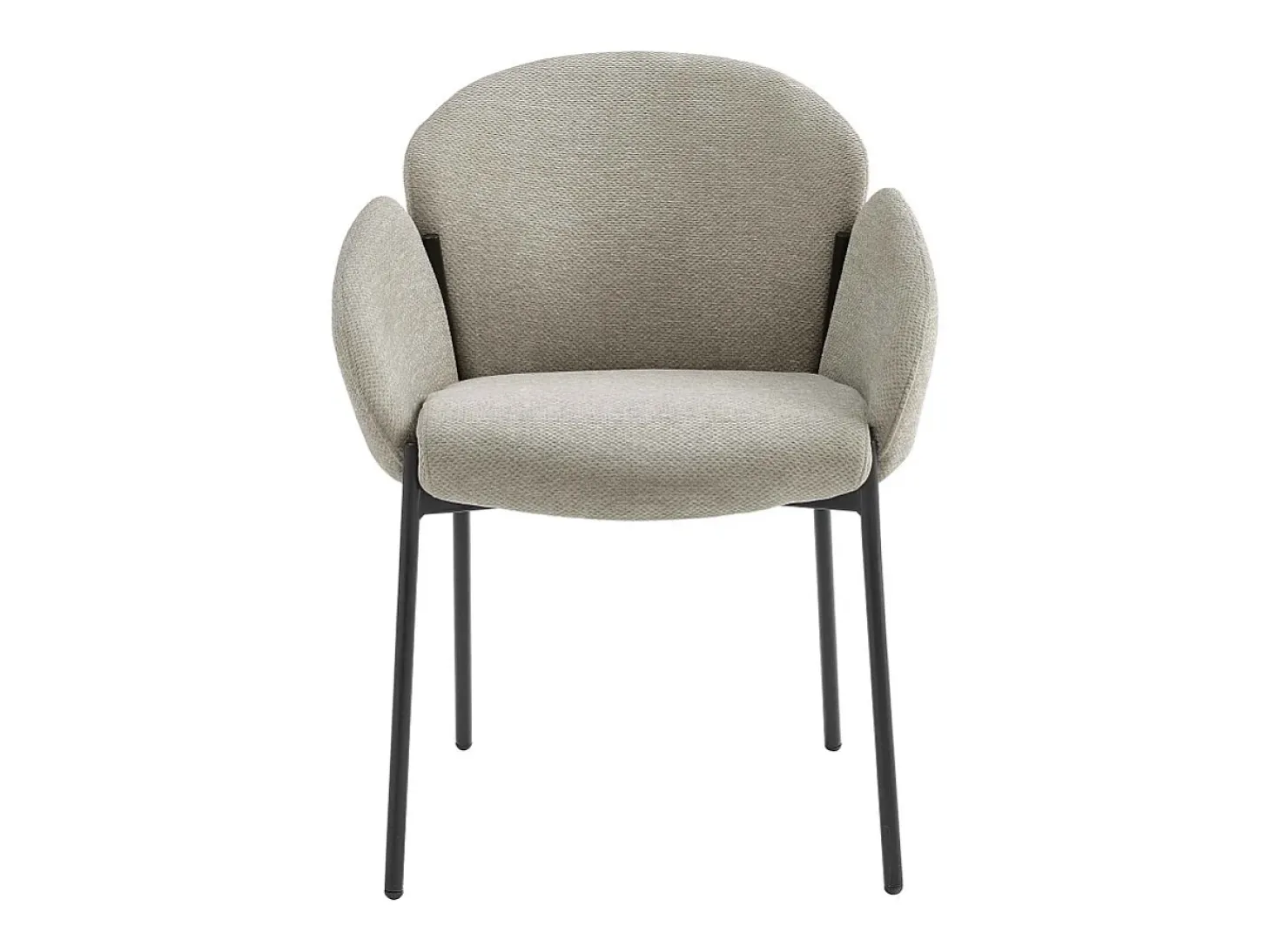 CANDICE-Silla de tela Luxury Grège (x2)