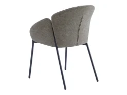 CANDICE-Silla de tela Luxury Topo (x2)