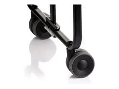 Carrito auxiliar plegable con ruedas - Estructura metálica negra, 2 estantes laminados negros – 72*66*43 cm - BAUHAUS