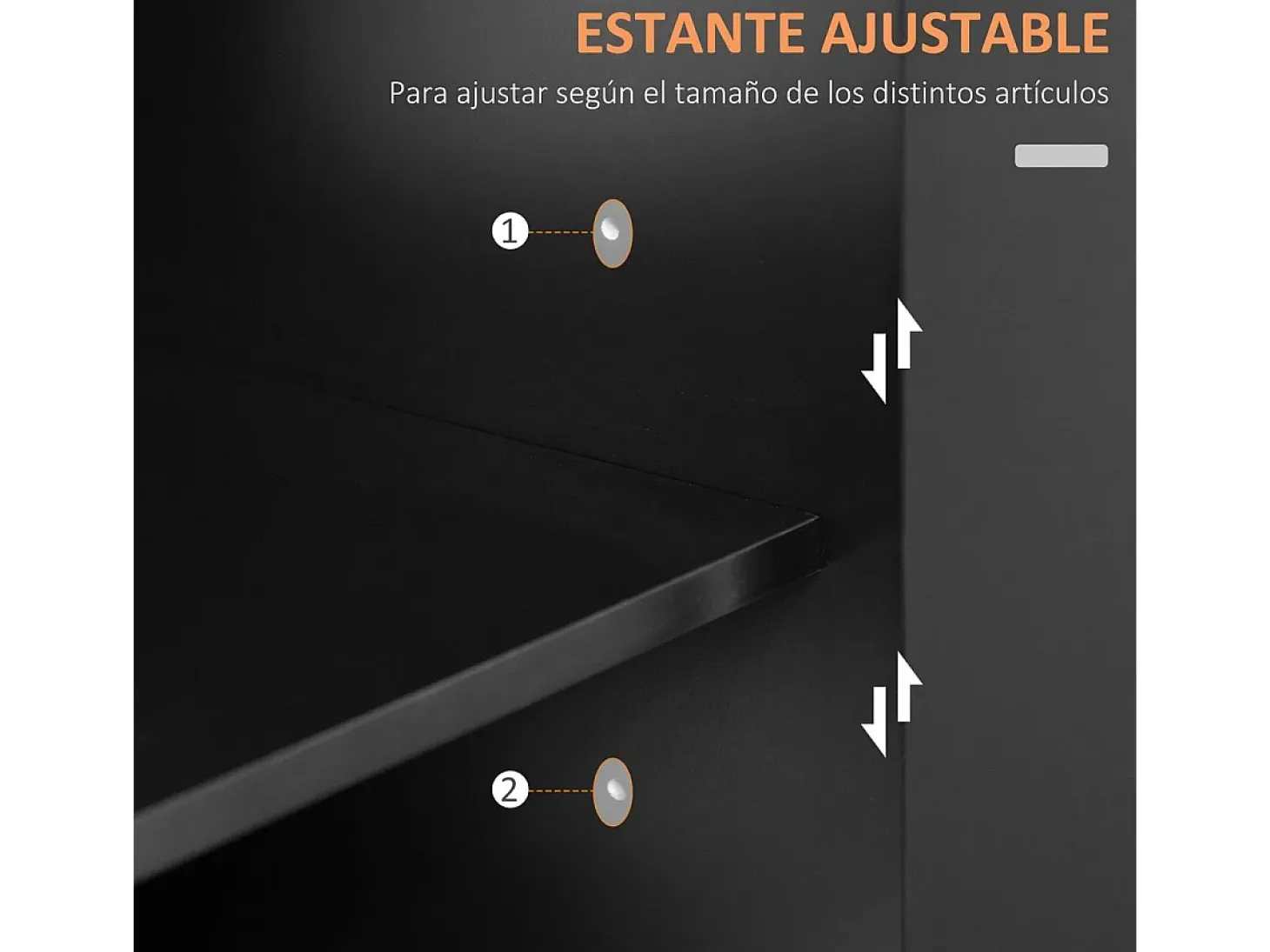 Carrito auxiliar Tea Homcom con ruedas negro 89x109x40 cm