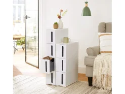 Carrito de almacenamiento 45x17x83 cm blanco y gris