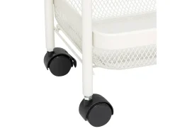 Carrito de almacenamiento de metal de 3 niveles con ruedas