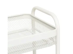 Carrito de almacenamiento de metal de 3 niveles con ruedas