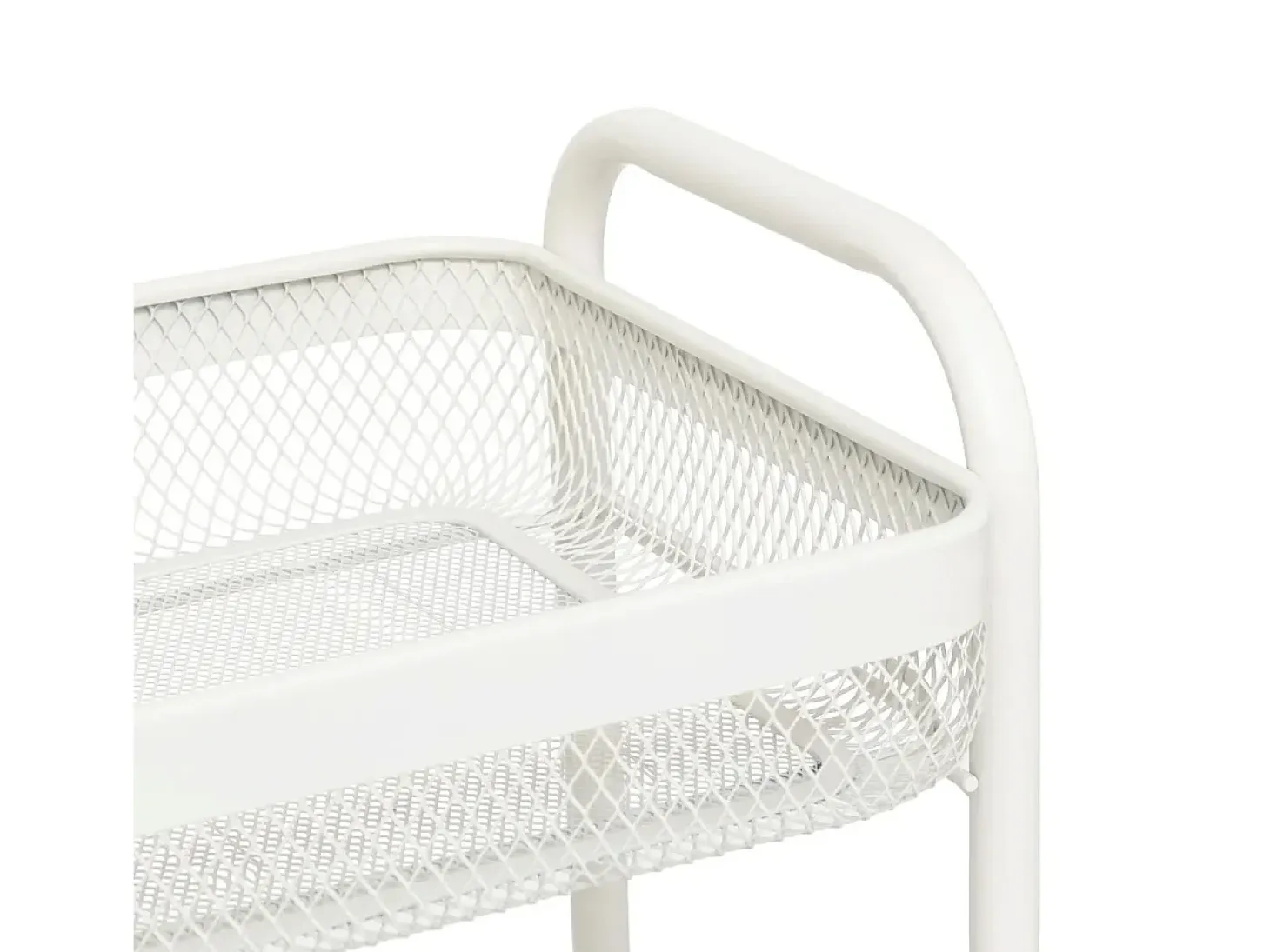Carrito de almacenamiento de metal de 3 niveles con ruedas