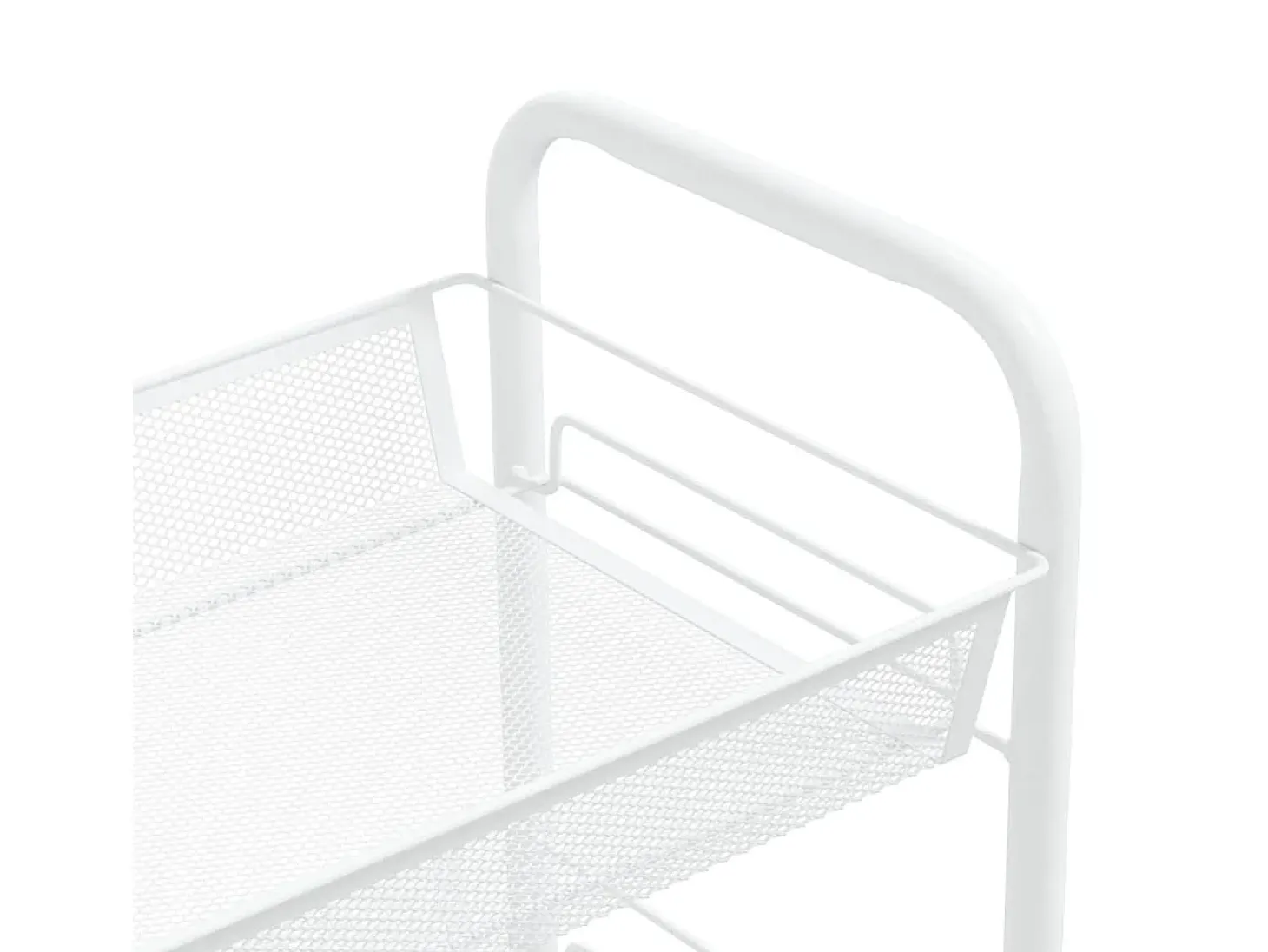 Carrito de cocina 4 niveles hierro blanco 46x26x85 cm