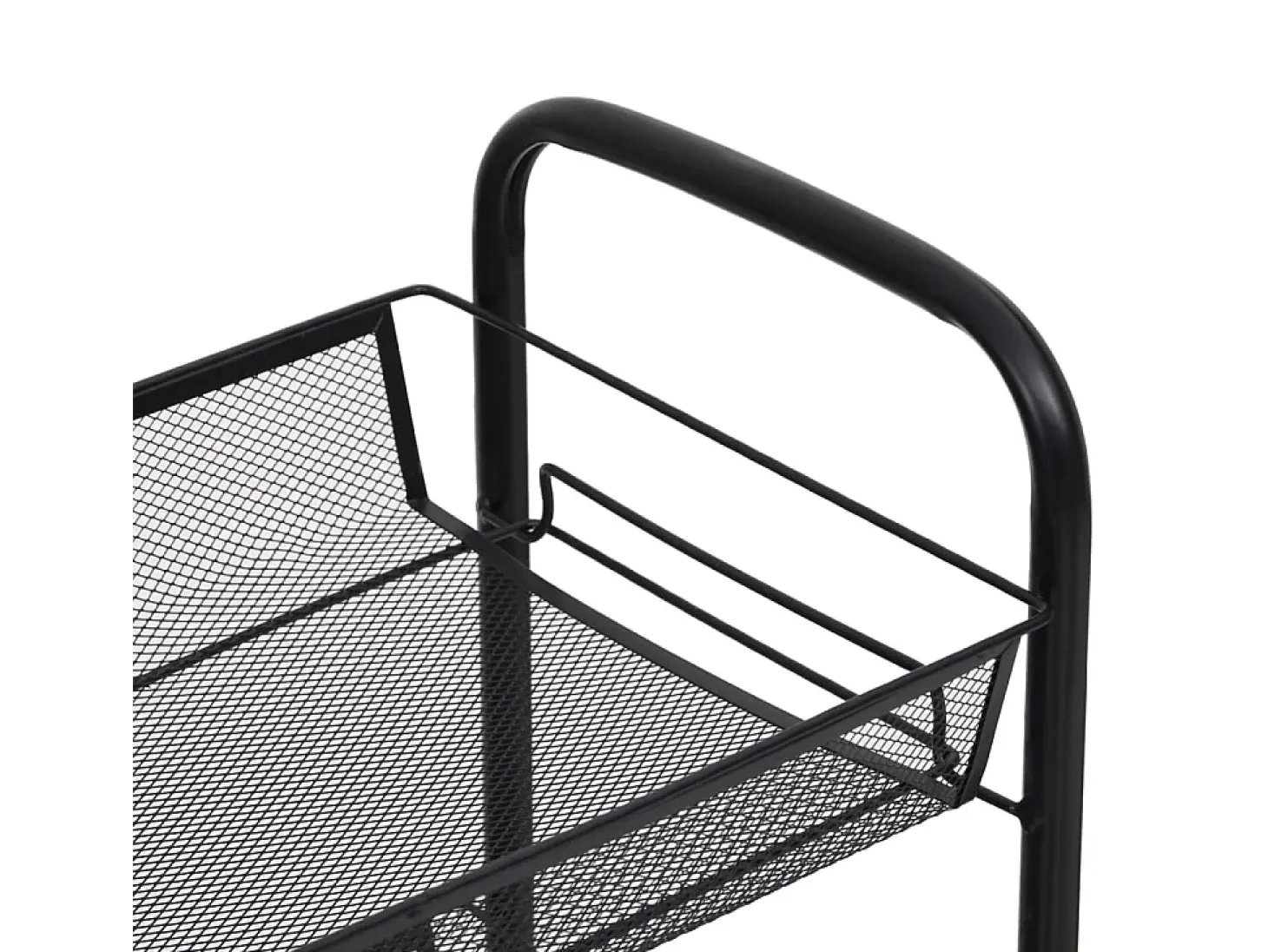 Carrito de cocina 5 niveles hierro negro 46x26x105 cm